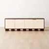 Moti Brown And White Mango Wood Media Console -Nesto Store MotiMediaCredenzaSHS23