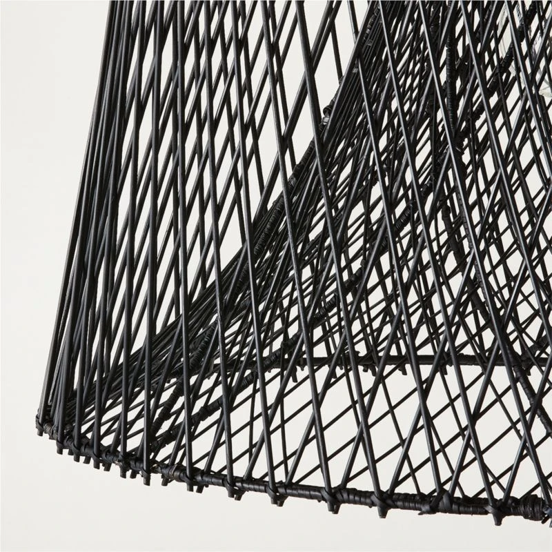 Nassa Woven Black Bamboo Pendant Light 5 Nassa Woven Black Bamboo Pendant Light - Image 3