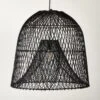 Nassa Woven Black Bamboo Pendant Light -Nesto Store NassaBlkBasketPndntLightSHF23