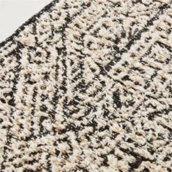 Nava Black And White Patterned Table Runner 14"x90" 8 Nava Black And White Patterned Table Runner 14"x90" -Nesto Store NavaRunner14X120inROF20