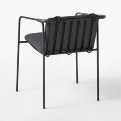 Navene Black Outdoor Dining Armchair -Nesto Store NaveneBkDiningArmchair3QBSSS22