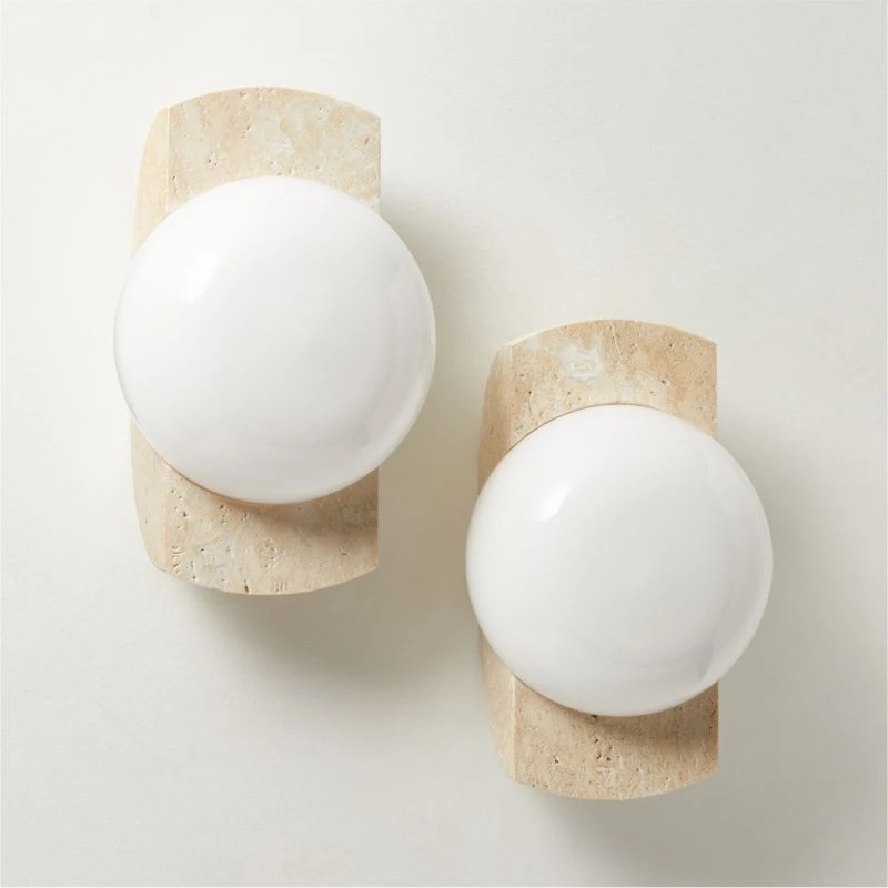Neptune Travertine Wall Sconce Light 6 Neptune Travertine Wall Sconce Light - Image 4