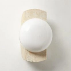 Neptune Travertine Wall Sconce Light