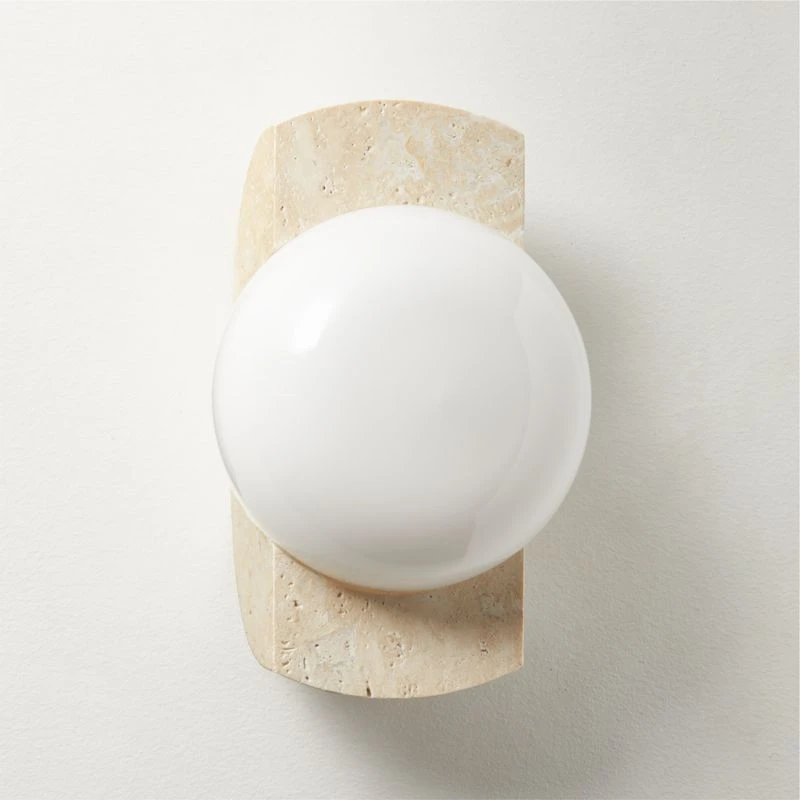 Neptune Travertine Wall Sconce Light 3 Neptune Travertine Wall Sconce Light