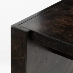Niche Charcoal Brown Burl Wood Console Table 34" -Nesto Store NicheBlkBrlwdConsole34inAVSSS23
