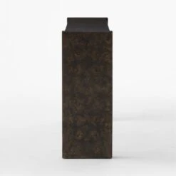 Niche Charcoal Brown Burl Wood Console Table 34" -Nesto Store NicheBlkBrlwdConsole34inSDSSS23