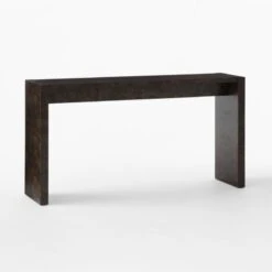 Niche Charcoal Brown Burl Wood Console Table 54" -Nesto Store NicheBlkBrlwdConsole54in3QSSS23