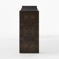 Niche Charcoal Brown Burl Wood Console Table 54" -Nesto Store NicheBlkBrlwdConsole54inSDSSS23