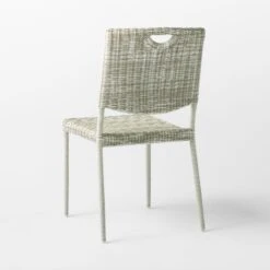 Nino Ivory Rattan Stacking Outdoor Dining Chair -Nesto Store NinoDiningChair3QBSSS23