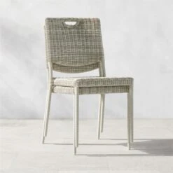 Nino Ivory Rattan Stacking Outdoor Dining Chair -Nesto Store NinoDiningChairAVSHS23