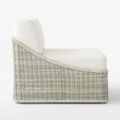 Nino Ivory Rattan Outdoor Lounge Chair With Ivory Boucle Sunbrella® Cushions -Nesto Store NinoLoungeChairSDSSS23