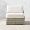 Nino Ivory Rattan Outdoor Lounge Chair With Ivory Boucle Sunbrella® Cushions -Nesto Store NinoLoungeChairSHS23