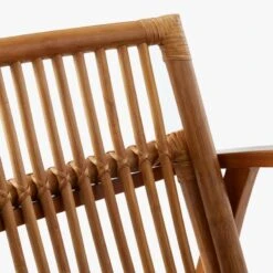 Noelie Rattan Lounge Chair With Black Cushion -Nesto Store NoelieChairAVS18