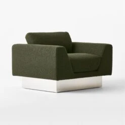 Noor Green Boucle Lounge Chair -Nesto Store NoorGreenBclChair3QSSF22