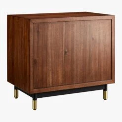Oberlin 2-Drawer Faux Leather And Wood Nightstand -Nesto Store OberlinNighstand3QFBS18
