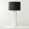 Octavio White Ceramic Table Lamp With Black Shade -Nesto Store OctavioModCrmcTableLampSHS23