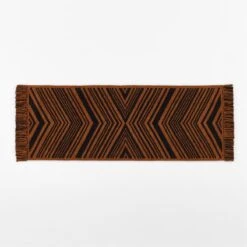 Onca Tawny And Black Bath Runner Rug 24"x60"