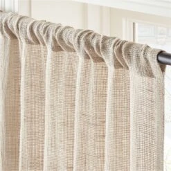 Flax Linen Openweave Window Curtain Panel 48''x84'' 9 Flax Linen Openweave Window Curtain Panel 48''x84'' -Nesto Store OpnwvFlaxLn96CurtainPnlAVSHS23