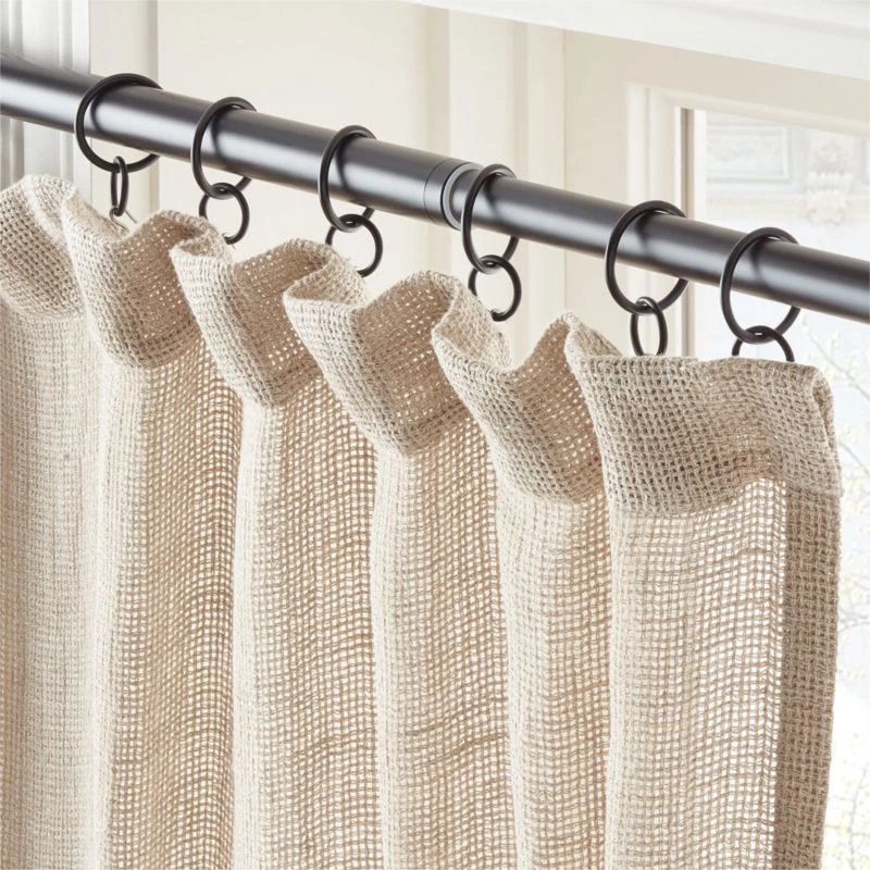 Flax Linen Openweave Window Curtain Panel 48''x84'' 4 Flax Linen Openweave Window Curtain Panel 48''x84'' - Image 2