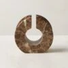 Orla Brown Marble Taper Candle Holder -Nesto Store OrlaMarbleTaperHolderSHF23