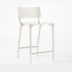 Oro Polished Silver Counter Stool 13 Oro Polished Silver Counter Stool -Nesto Store OroPlshdSlvrCounterStool3QSSS22 2