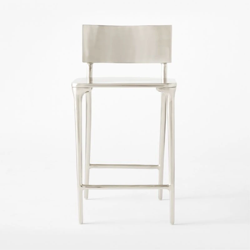 Oro Polished Silver Counter Stool 5 Oro Polished Silver Counter Stool - Image 3
