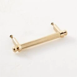 Orvietto Unlacquered Brass Handle 4" -Nesto Store OrviettoUnlqdBsHandle4inAV2SHS23