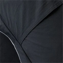 Overlock Black With White Trim Euro Shams Set Of 2 -Nesto Store OverlockBkNWtStdShamS2AVSHS22