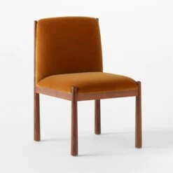 Paglia Rust Orange Velvet Dining Chair -Nesto Store PagliaRustVlvtDiningChr3QSSS23