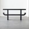 Pagoda Black Acacia Wood Console Table -Nesto Store PagodaConsoleTableSHF21