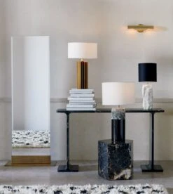Raw Marble Table Lamp -Nesto Store PalisadeBrassFramelessBCJN20