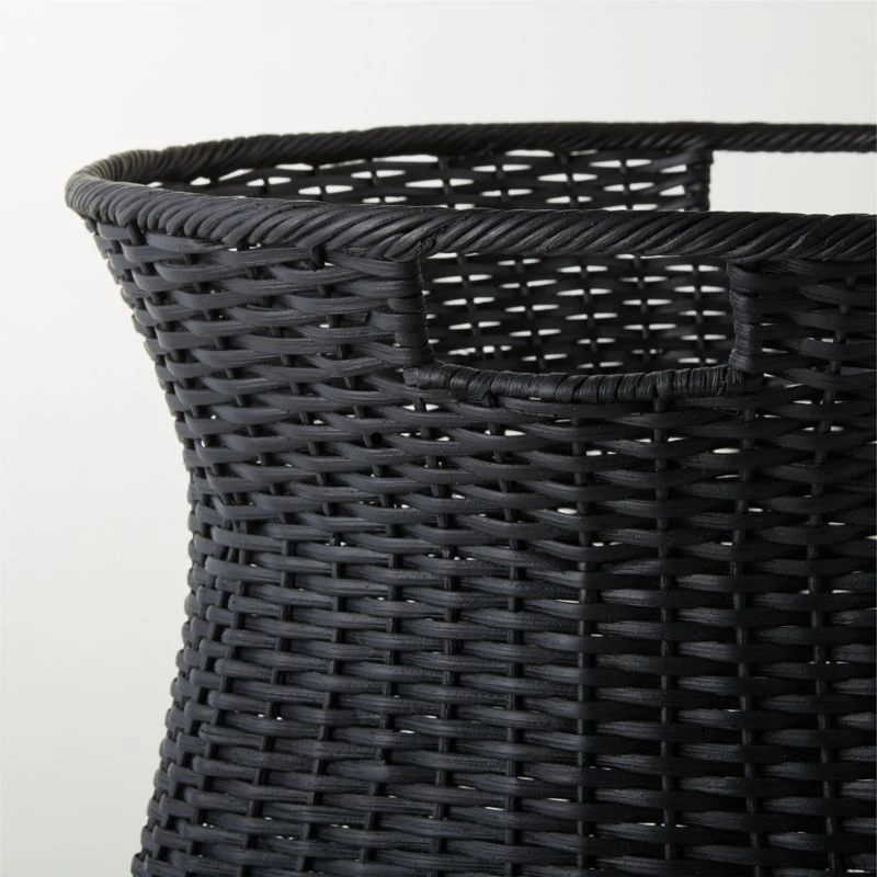 Palmer Black Wicker Storage Basket 5 Palmer Black Wicker Storage Basket - Image 3