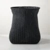 Palmer Black Wicker Storage Basket -Nesto Store PalmerBlackTprdBasketSHS23