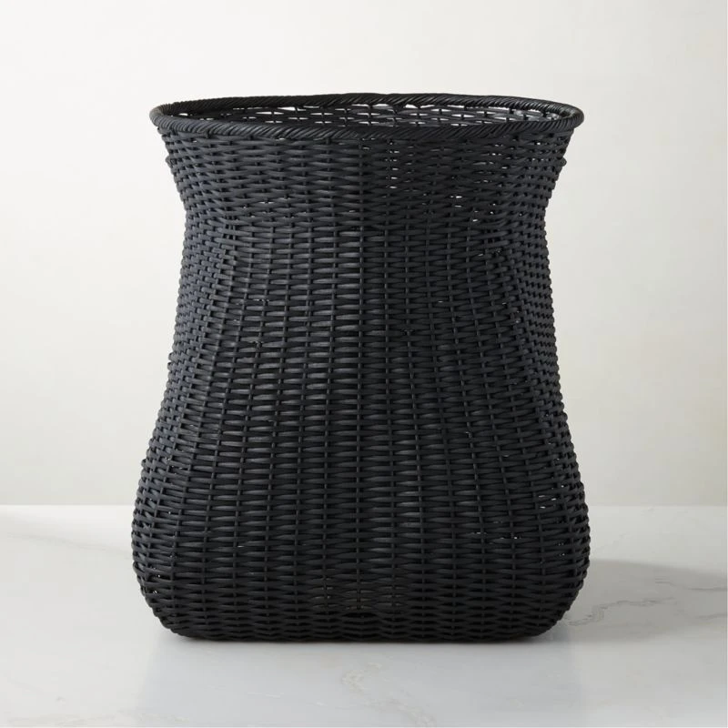 Palmer Black Wicker Storage Basket 3 Palmer Black Wicker Storage Basket