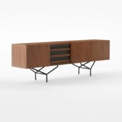Paraggi Walnut Wood Credenza 18 Paraggi Walnut Wood Credenza -Nesto Store ParaggiWalnutOffcCrdnz3QSSF22