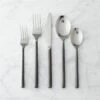 20-Piece Rush Blackened Handle Flatware Set -Nesto Store Pattern127Flateware20PcSHF16