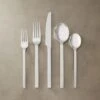 20-Piece Tower Shiny Silver Flatware Set -Nesto Store Pattern518Flatware20PcSHF16