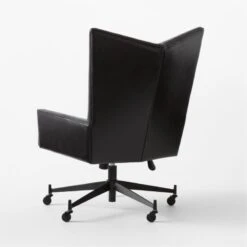 Bowtie Black Leather Office Chair Model 3002 -Nesto Store PaulMcCobbBwtBkLtOffcChr3QBSSS23