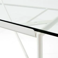 Pavilion Ivory Metal Outdoor Dining Table With Glass Top Model 6141 -Nesto Store Pavilion6141IvDnTbWGlsTpAVSSS22