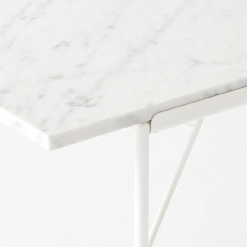 Pavilion Ivory Metal Outdoor Dining Table With Marble Top Model 6141 8 Pavilion Ivory Metal Outdoor Dining Table With Marble Top Model 6141 - Image 6