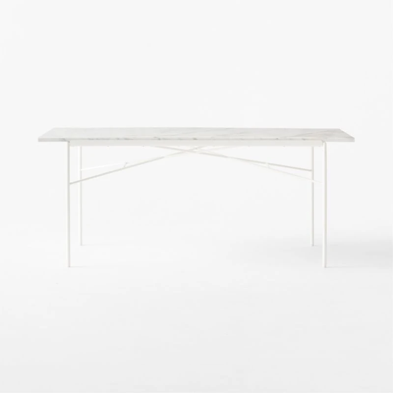 Pavilion Ivory Metal Outdoor Dining Table With Marble Top Model 6141 5 Pavilion Ivory Metal Outdoor Dining Table With Marble Top Model 6141 - Image 3