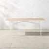 Pavilion Ivory Metal Outdoor Dining Table With Travertine Top Model 6141 -Nesto Store Pavilion6141IvDnTbWTrvTpSHS22