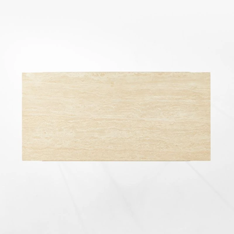 Pavilion Ivory Metal Outdoor Dining Table With Travertine Top Model 6141 9 Pavilion Ivory Metal Outdoor Dining Table With Travertine Top Model 6141 - Image 7