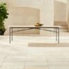 Large Pavilion Travertine Outdoor Dining Table Model 6142 1 Large Pavilion Travertine Outdoor Dining Table Model 6142 -Nesto Store Pavilion6142LgTrvtDngTblSHS21 1x1