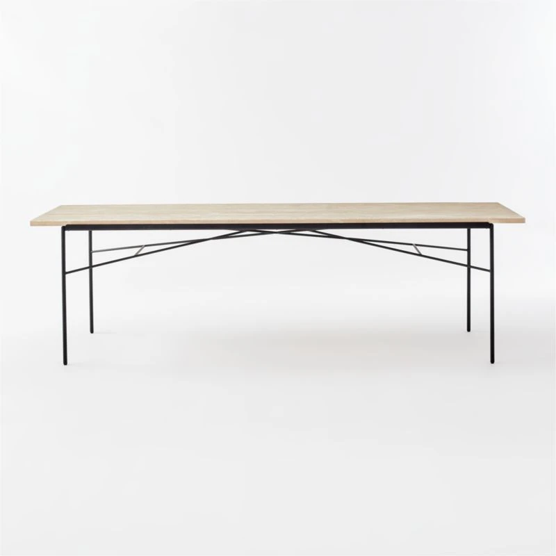 Large Pavilion Travertine Outdoor Dining Table Model 6142 4 Large Pavilion Travertine Outdoor Dining Table Model 6142 - Image 2