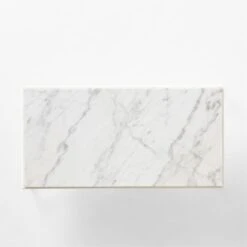 Pavilion Ivory Metal Outdoor Coffee Table With Marble Top Model 6511 -Nesto Store Pavilion6511IvCfTbWMbTpTOPSSS23