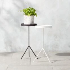 Pavilion White Cocktail Table/Plant Stand 21.5" -Nesto Store PavilionPlntStdNCcktlTblGrpFHS22 1