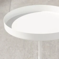 Pavilion White Cocktail Table/Plant Stand 21.5" -Nesto Store PavilionPtSdNTblWt21p5inAV2SHS22