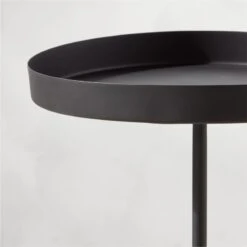 Pavilion Black Cocktail Table/Plant Stand 21.5" -Nesto Store PavilionPtStCtlTbBk21p5inAVSHS22