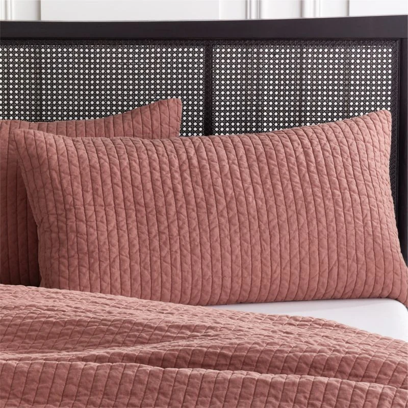 Paxton Linen Garment Washed Copper King Shams Set Of 2 3 Paxton Linen Garment Washed Copper King Shams Set Of 2